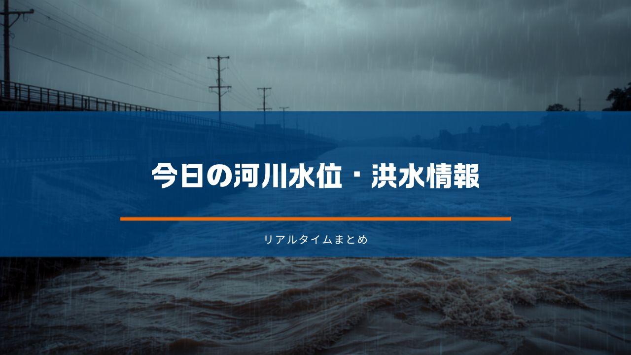 今日の河川水位・洪水情報まとめ｜全国の氾濫危険情報・洪水予報をリアルタイムで自動集計