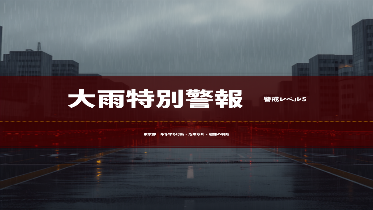 大雨特別警報 警戒レベル5 — 東京都｜命を守る行動・危険な川・避難の判断